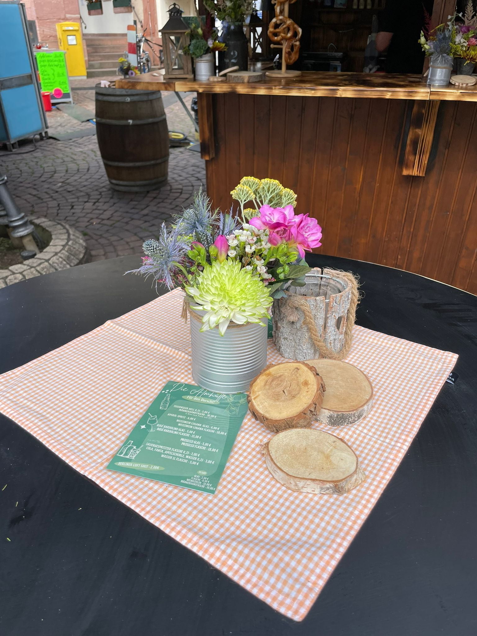 Sommerliche Tischdekoration – Detailaufnahme