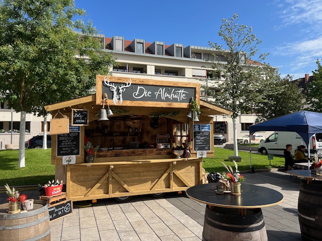 Die Almhütte an der Wallonischen Kirche Hanau – Vorderansicht