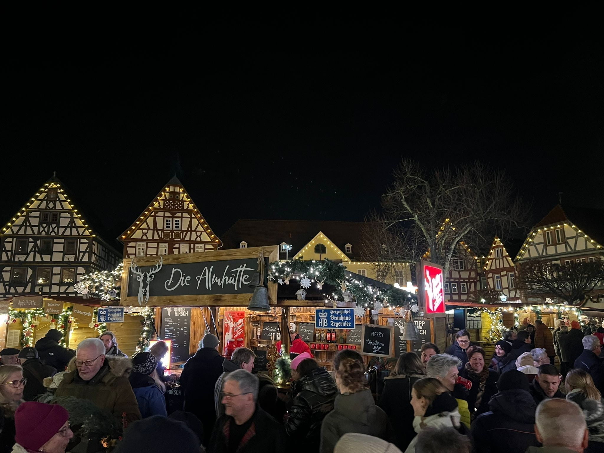 Die Almhütte im Winter – Abendstimmung mit Gästen